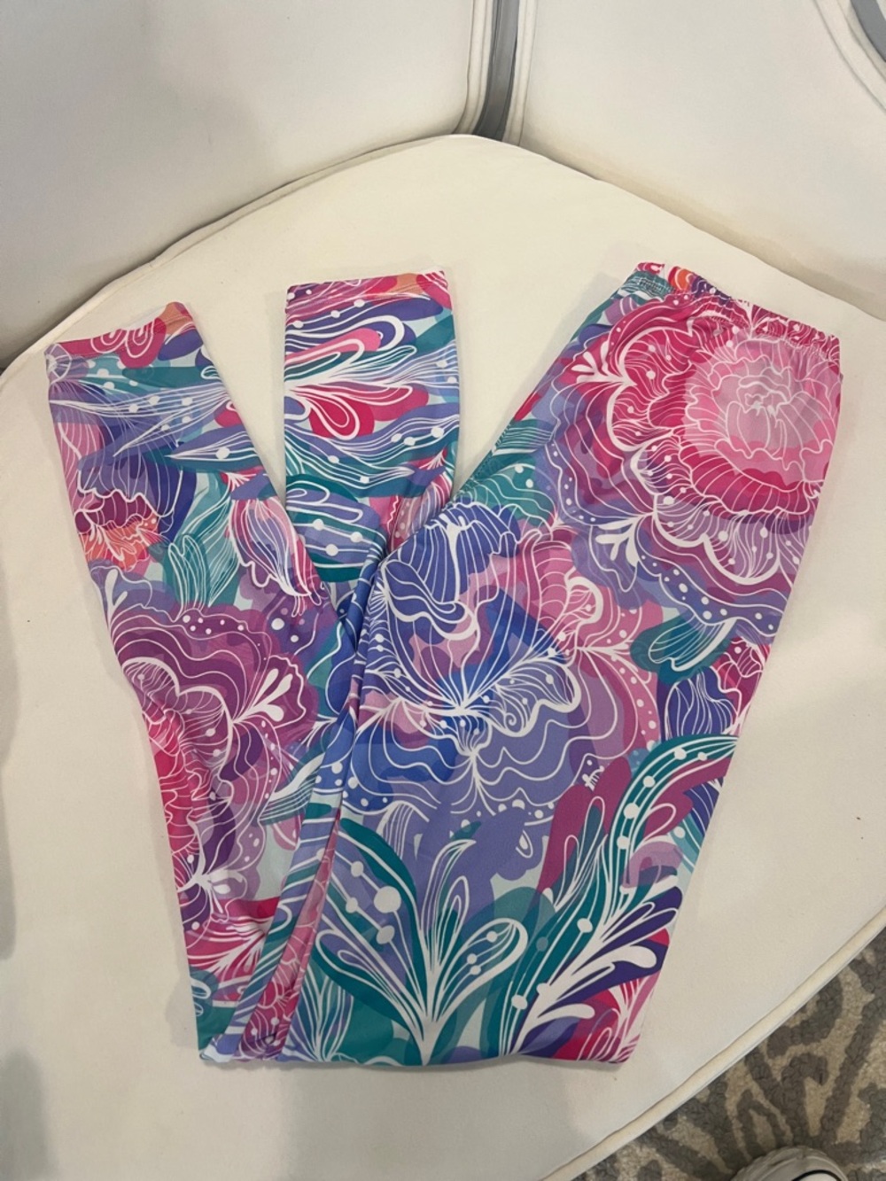 Floral Multicolor Active Leggings - Comfortable Stretch